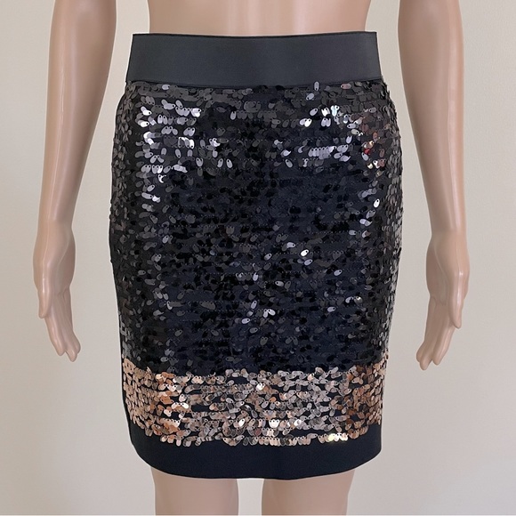 NWT DKNY black & gold sequin skirt size 4 - Picture 8 of 14